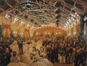 Ball in Honour of Alexander II by Mihaly Zichy Oil Painting