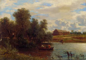 Summer Pastimes by Mikhail Ivanovich Lebedev Oil Painting