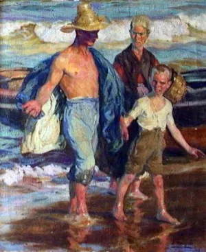 Despues de la Pesca by Mongrell Torrent Oil Painting