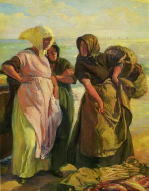Pescadoras by Mongrell Torrent Oil Painting