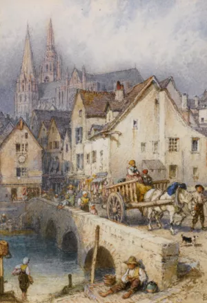 Chartres by Myles Birket Foster Oil Painting
