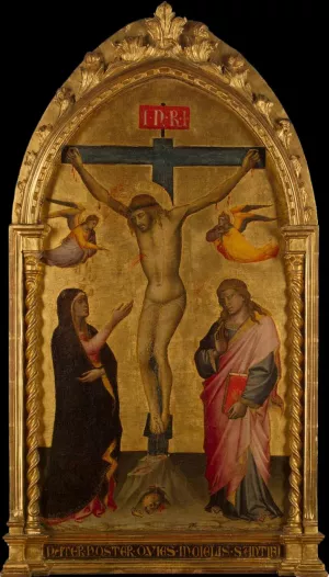 Crucifixion with the Virgin and St John by Niccolo Di Pietro Gerini Oil Painting