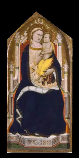 Virgin and Child Enthroned by Niccolo Di Pietro Gerini Oil Painting