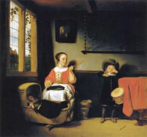 The Naughty Drummer Boy by Nicolaes Maes Oil Painting