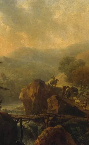 Mountain Landscape by Nicolas Antoine Taunay Oil Painting