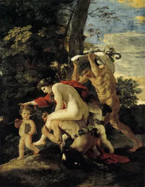 Bacchic Scene by Nicolas Poussin Oil Painting