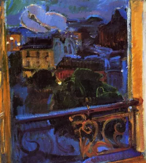 Paris, Montparnasse at Night by Nicolas Tarkhoff Oil Painting