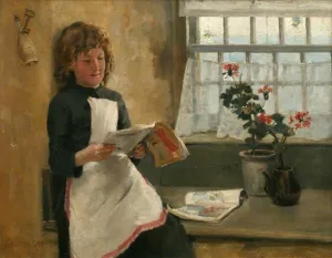 In a Cottage by the Sea by Norman Garstin Oil Painting