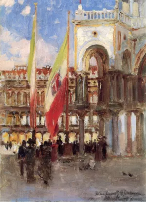 Piazza San Marco, Venice by Oliver Dennett Grover Oil Painting