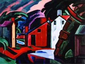 Charaacter of a County in Pennsylvania Lehenenburg by Oscar Bluemner Oil Painting