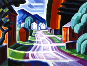 Form and Light, Motif in West New Jersey Beattiestown Oil painting by Oscar Bluemner
