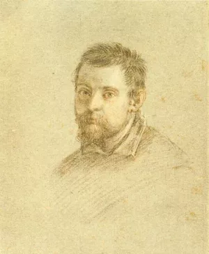 Portrait of Annibale Carracci by Ottavio Leoni Oil Painting