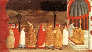 Miracle of the Desecrated Host Scene 3 by Paolo Uccello Oil Painting