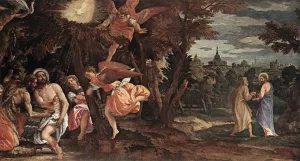 Baptism and Temptation of Christ by Paolo Veronese Oil Painting