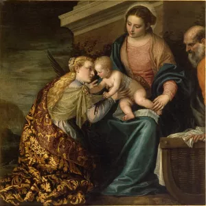 Mystical Marriage of St. Catherine (Montpellier) by Paolo Veronese Oil Painting