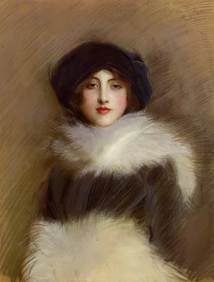 Mademoiselle Vaughan by Paul Cesar Helleu Oil Painting