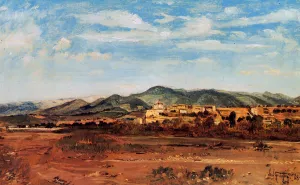 The Village of Vaucluse, on the Banks of the Durance During the Dry Season by Paul-Camille Guigou Oil Painting
