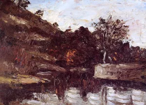 A Bend in the River by Paul Cezanne Oil Painting