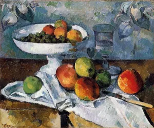 Compotier, Glass and Apples by Paul Cezanne Oil Painting