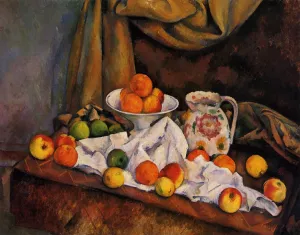 Fruit Bowl, Pitcher and Fruit Oil painting by Paul Cezanne