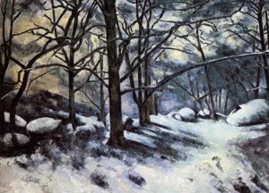 Melting Snow, Fontainbleau by Paul Cezanne Oil Painting