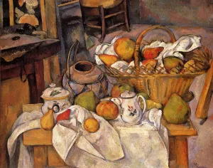 The Kitchen Table by Paul Cezanne Oil Painting