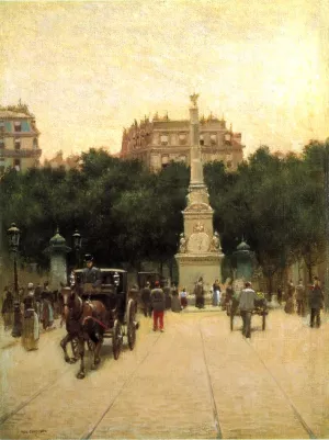 A Boulevard in Paris by Paul Cornoyer Oil Painting