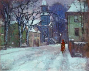December - Gloucester by Paul Cornoyer Oil Painting