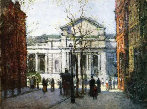 The New York Library by Paul Cornoyer Oil Painting