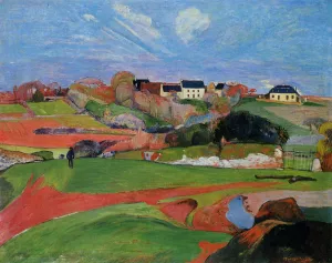 Fields at le Pouldu by Paul Gauguin Oil Painting