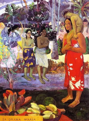 Ia Orana Maria Hail Mary by Paul Gauguin Oil Painting