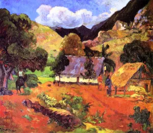 Landscape with Three Figures by Paul Gauguin Oil Painting