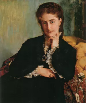 Portrait de Madame Louis Cezard by Paul Jacques Aime Baudry Oil Painting