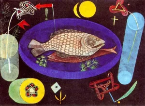 Around the Fish by Paul Klee Oil Painting