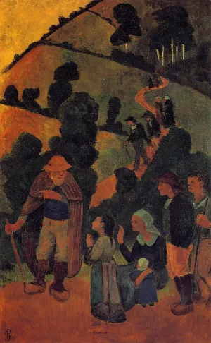 Bretons on a Path by Paul Serusier Oil Painting
