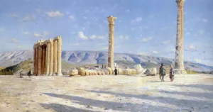 Athenian Ruins by Peder Mork Monsted Oil Painting