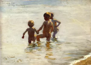 A Summer's Day at Skagen South Beach by Peder Severin Kroyer Oil Painting