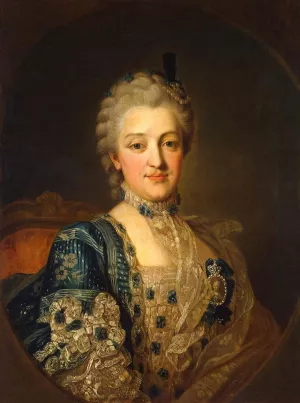 Portrait of Natalia Alexandrovna Repnina by Per The Elder Krafft Oil Painting