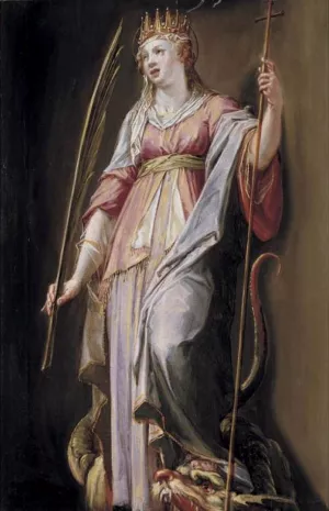 St Margaret of Antioch by Peter Candid Oil Painting