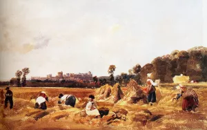 Cornfield, Windsor by Peter De Wint Oil Painting