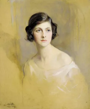 Lady Rachel Cavendish, later Viscountess Stuart of Findhorn by Philip Alexius De Laszlo Oil Painting