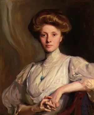 Portrait of Miss Faith Moore Seated by Philip Alexius De Laszlo Oil Painting
