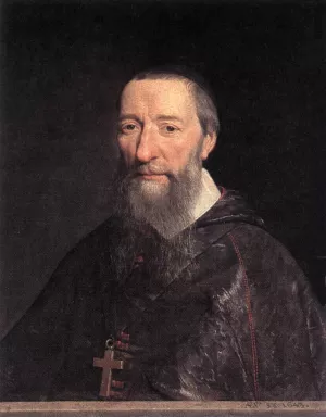 Portrait of Bishop Jean-Pierre Camus by Philippe De Champaigne Oil Painting