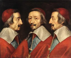 Triple Portrait of Richelieu by Philippe De Champaigne Oil Painting