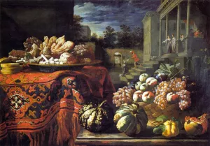 Still-Life with Fruit and Sweets by Pier Francesco Cittadini Oil Painting