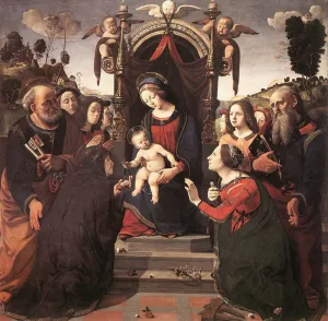 Mystical Marriage of St Catherine of Alexandria by Piero Di Cosimo Oil Painting