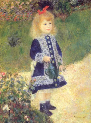 A Girl with a Watering Can by Pierre-Auguste Renoir Oil Painting
