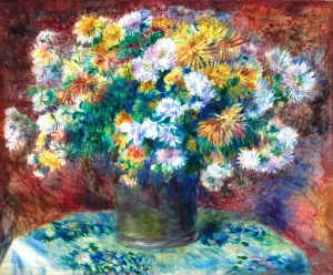 Chrysanthemums by Pierre-Auguste Renoir Oil Painting