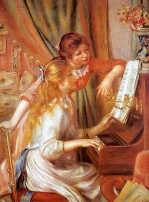 Girls at the Piano by Pierre-Auguste Renoir Oil Painting