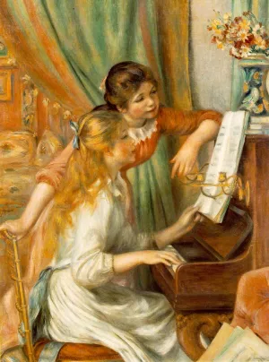 Jeunes Filles au Piano Girls at the Piano by Pierre-Auguste Renoir Oil Painting
